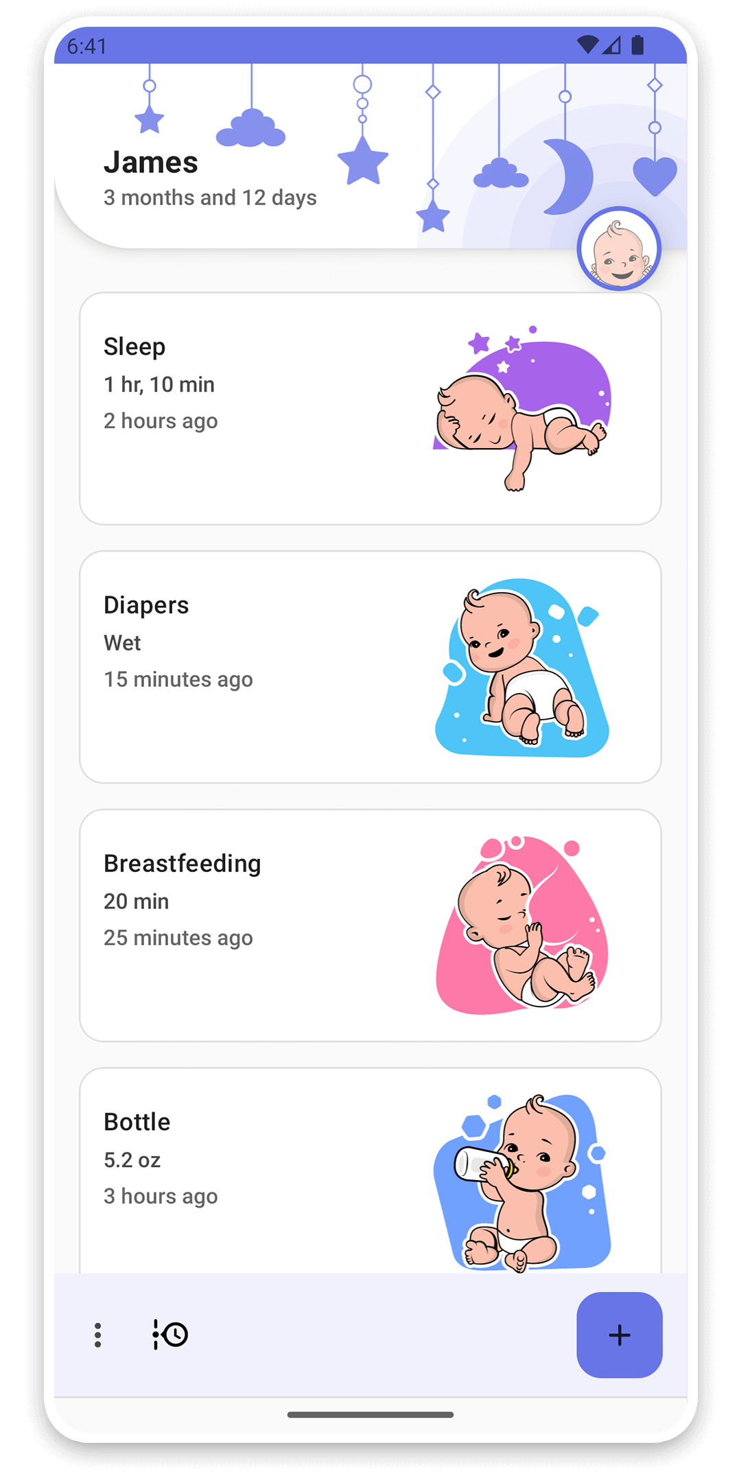 Baby tracker app